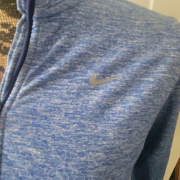 Medium Nike Running Dri-Fit athletic jacket, zip front, high collar, marled blue - Picture 2 of 3